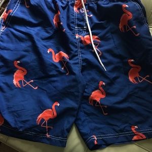 Men’s flamingo swim trunk